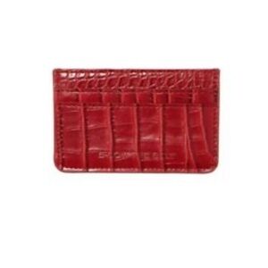 B-LOW THE BELT Faux Croc Card Case NWT